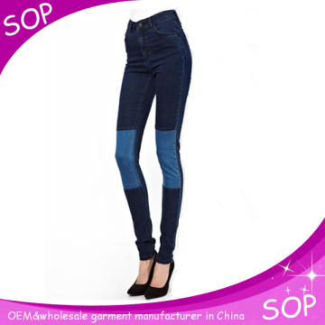 Fashion stitch high waist denim republic jeans for women ladies from china manufacturer