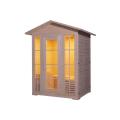 Sala de sauna de cabaña al aire libre