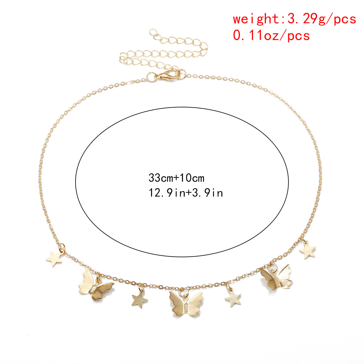 women necklaces,gold plated butterfly multi-layer charm chain pendant necklace jewelry