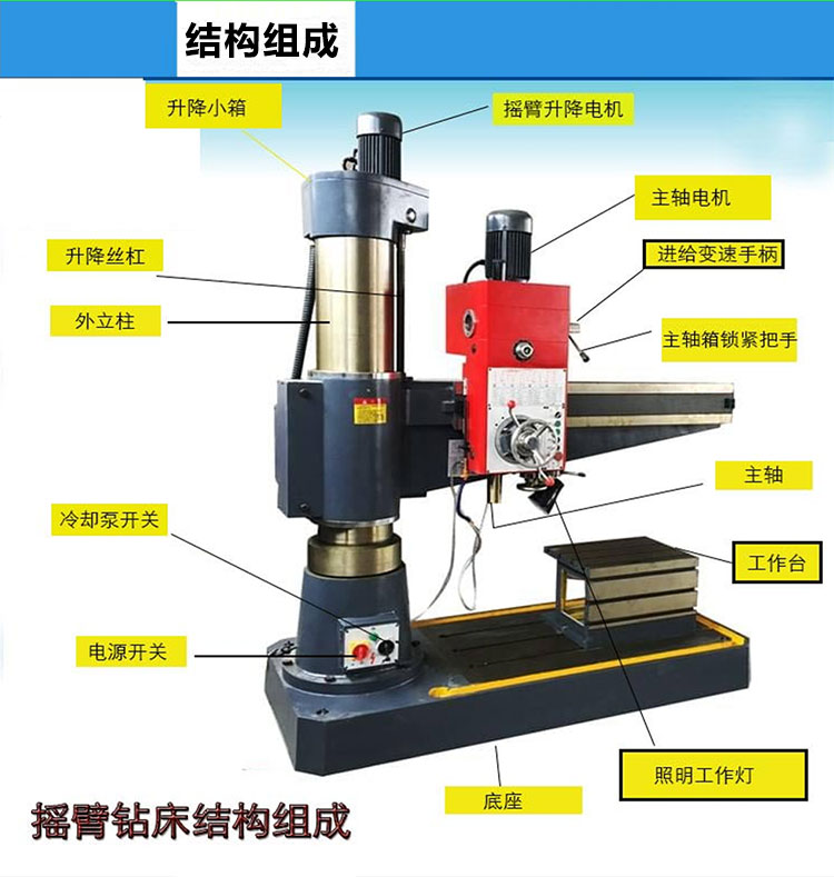 Z3050x16 vertical manual type radial drilling machine 4kw china rocker drilling