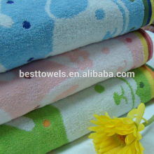 High quality cotton printed velour towel