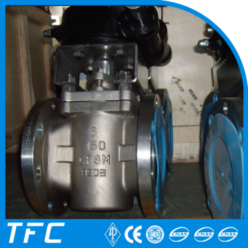 flanged duplex stainless steel plug valve
