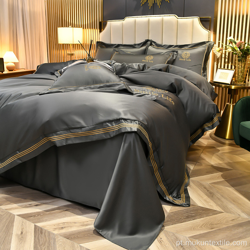 Designer de luxo king size bedsheet conjunto de estoque conjunto