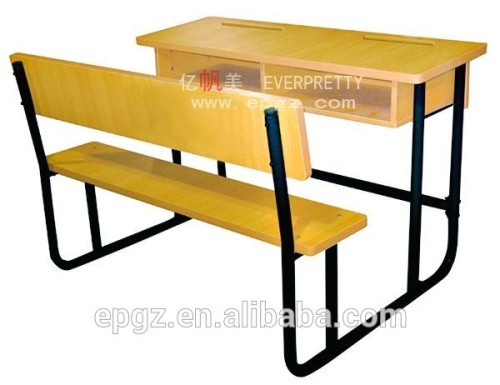 cheap school double desk and chair attached