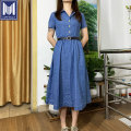 Summer Girls Retro Vintage Japanese Lapel Long Vestido