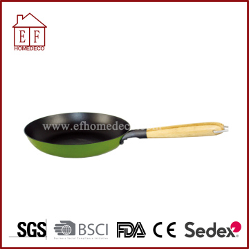 Heat-retaining Wood-handled Fry Pan