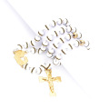 Cross Silicon Rosary Bead Chain Katolska Rosary Necklace