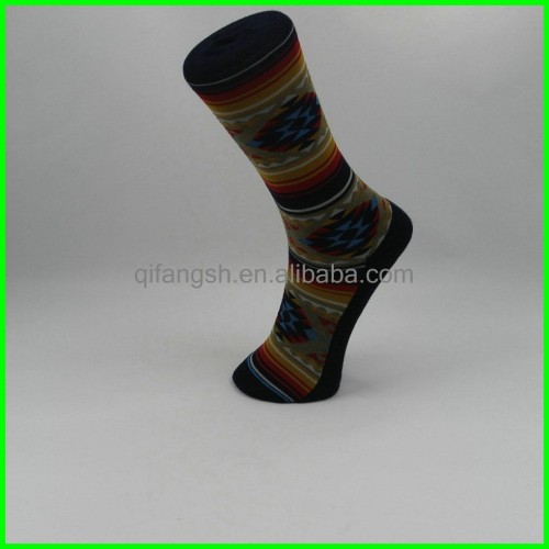 Funky pattern soft cotton custom man sock