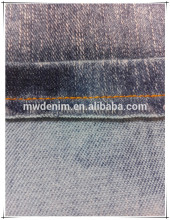 Indigo Slub Stretched Ribbed Twill Knit Denim Farbic