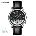 Hombres de lujo Moon Phase Tourbillon Movt reloj automático