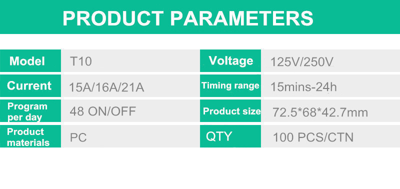 T10 24 Hours Daily Mechanical Timer Switch Module