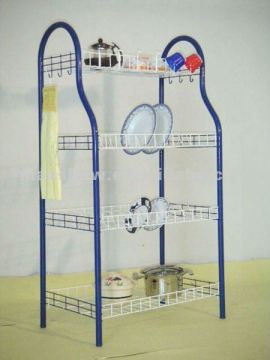 white coated kichen wire shelving