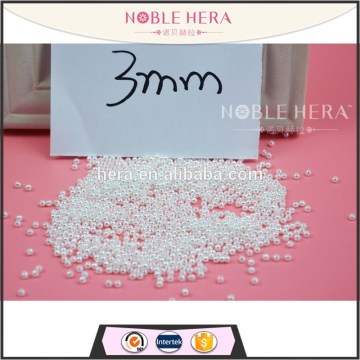 3mm White loose pearls beads with hole in bulk