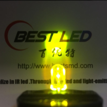 Суперяркий светодиод 570 нм, 5 мм, желто-зеленый светодиод, угол обзора 45 градусов