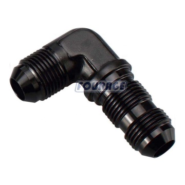 Aluminum 90 Degree Bulkhead Fuel Fitting AN Male Flare Hose Union Connector