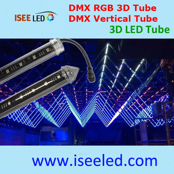 Club Decor အတွက် programmable DMX Light 3D Tube