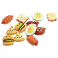 Resin Simulated Food Bread Hot Dog Hambugers Pizza Food Model Flatback Cabochon For Home Table Ornaments Figurine Miniatures