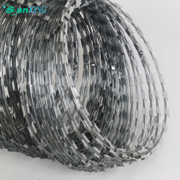 Hot dipped galvanized razor barbed wire