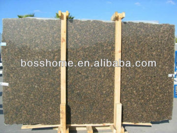 Prefabricated Batic Brown kitchen countertop leather finish granite slabs