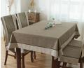 Housse de table en lin 100% en pierre wahsed / linge de table en lin pur