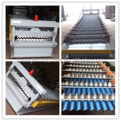 Corrugated iron roofing sheet roll forming making machine