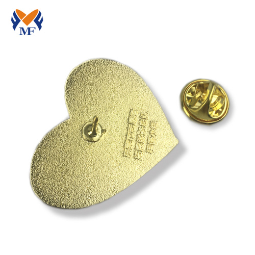 Custom Logo Heart Shaped Lapel Pin Badges