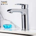 Beautiful smooth cylindrical washbasin hot and cold faucet