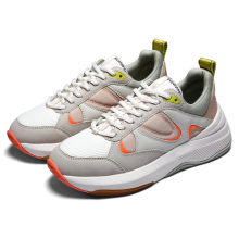 KBY PU Flyknit Daddy shoes Casual Sport Shoes Orange  Grey