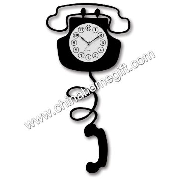 telephone shape wall clock