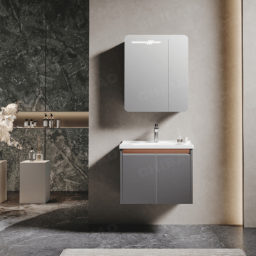 Modern Bathroom Accessories from China's Vanity Bathroom Manufacturing Factory: Stainless Steel Single Sink Bathroom Vanity