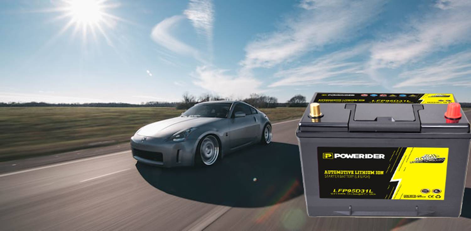 LiFePO4 lithium ion car starter battery