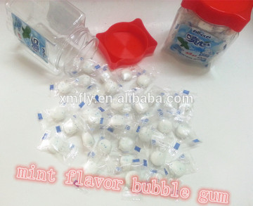 Mint flavour ball bubble gum center filling