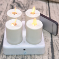 Rechargeable Flameless Tea Light Candles With Remote Control