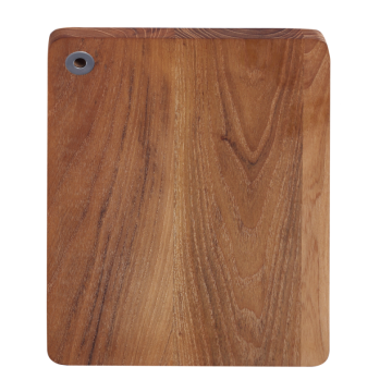 Square wood cutting board with hole