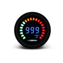 52mm LED Digital Tachometer Gauge - Universal 2 RPM Smoke Lens 10000 RPM X10RPM