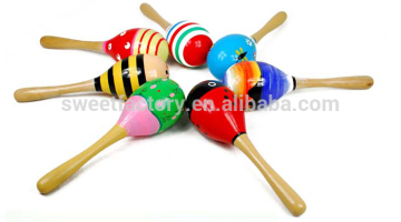 Top quality wooden maracas toy ,Wooden music maracas toys,Funny wooden maracas for baby