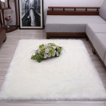 Factory cheap price OEM service White Fake Fur Rugs sheepskin fur carpet plush faux fur rug for Home Improvement