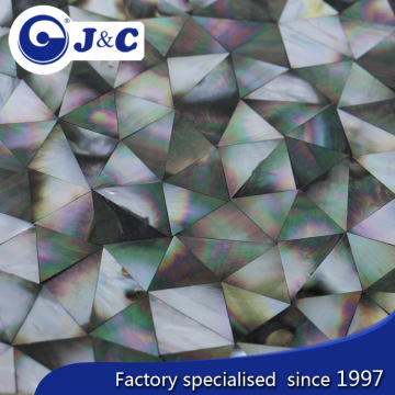 black MOP shell mosaic,in triangle black mother of pearl shell mosaic