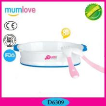 plastic baby training bowl with handle.FDA.CE.SGS certificate