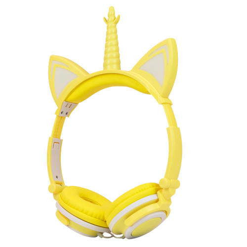 Casque d&#39;écoute de licorne pliable filaire pour cadeaux de Noël