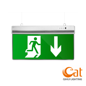 Eye-catching green emergency exit signs