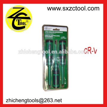 3-Pack Insulated Screwdriver,1000v,Flat Screwdriver