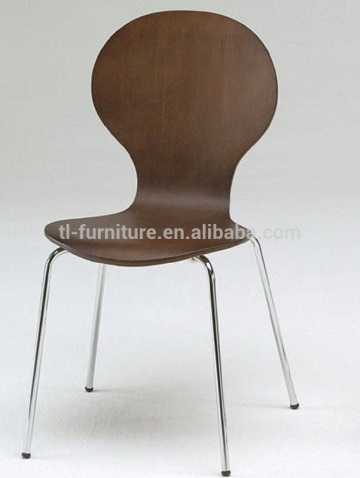 Brown shinning bentwood dining chair