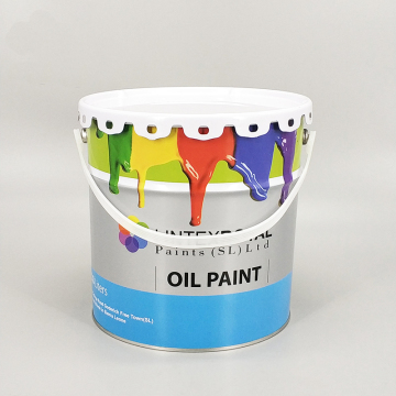 5 liter white lug lid metal pails