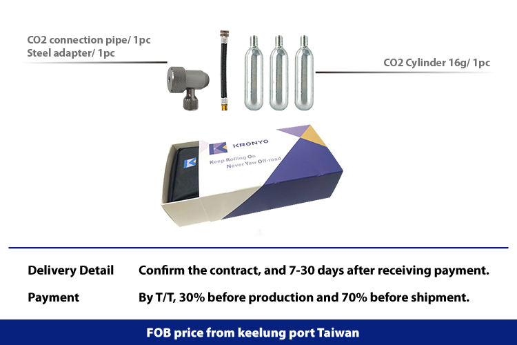 16G CO2 -Tankzylinder und Gasinflator für die Reifenreparatur