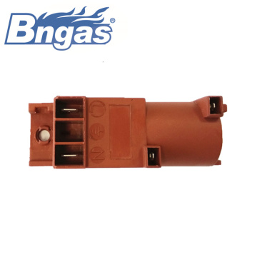 Two outlet electric pulse igniter for gas oven