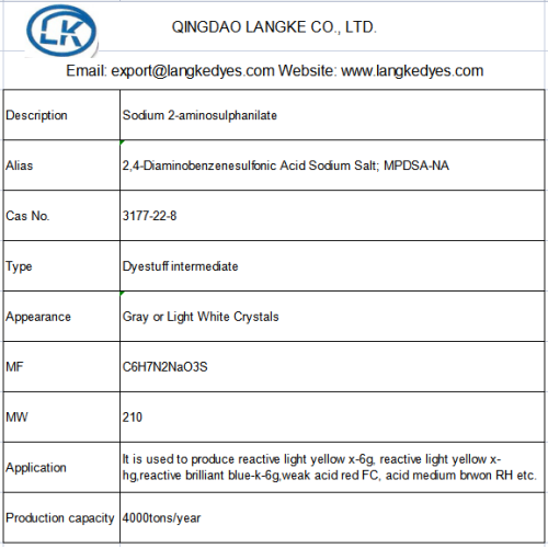 2,4-Diaminobenzenesulfonic Acid Sodium Salt(MPDSA)