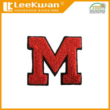 chenille M patches, iron on patch letters chenille letter patch, iron on towel embroidery patch