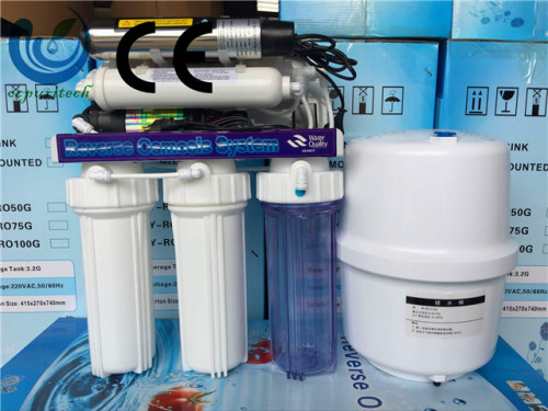 7 stages PP GAC CTO RO T33 mineralizer UV sterilizer drinking water device