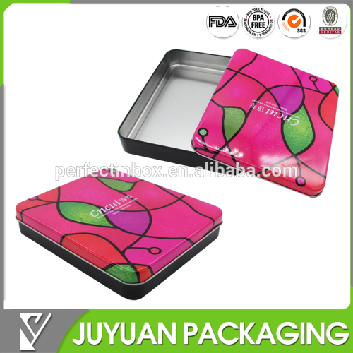 Tin cosmetic gift boxes tin aluminum cosmetic packaging box